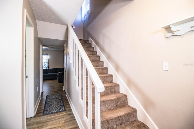 3542 Raintree Ct, Lakeland, FL 33803 - stairway with wood finished floors and baseboards