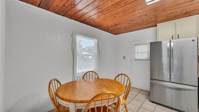 712 N Gary Rd, Lakeland, FL 33801 - dining space with plenty of natural light, wooden ceiling, and light tile patterned floors