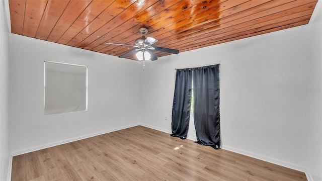712 N Gary Rd, Lakeland, FL 33801 - empty room with wooden ceiling, ceiling fan, and wood finished floors