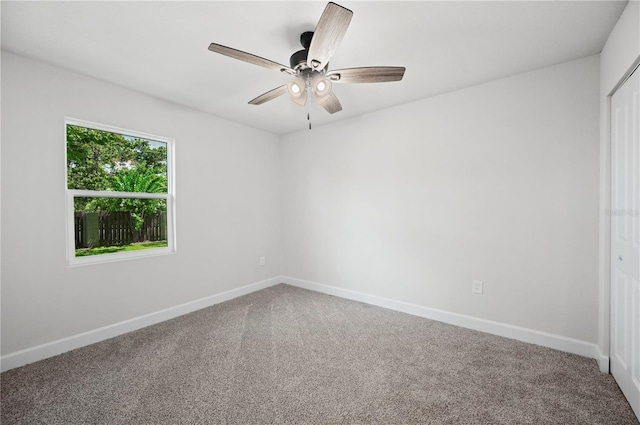 2633 Keysville Dr, Lithia, FL 33547 - spare room with carpet floors and ceiling fan