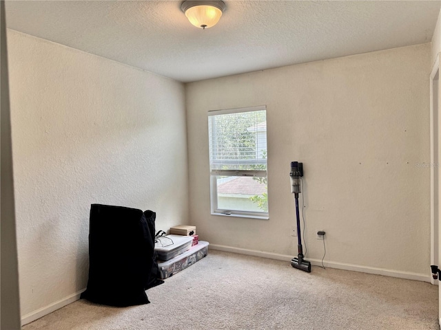 4665 SW 40th Pl, Ocala, FL 34474 - sitting room featuring carpet, a textured ceiling, and a textured wall
