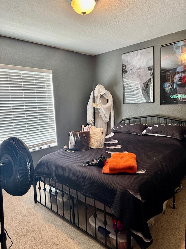 4665 SW 40th Pl, Ocala, FL 34474 - carpeted bedroom with a textured wall and a textured ceiling