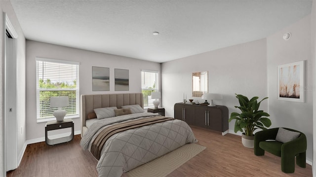 4143 Red Fern Ln, Lakeland, FL 33811 - bedroom with wood finished floors and a textured ceiling
