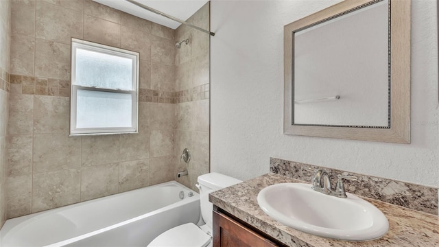 4143 Red Fern Ln, Lakeland, FL 33811 - full bath with vanity, shower / bath combination, and a textured wall