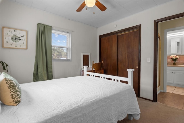 3521 Publix Rd, Lakeland, FL 33810 - carpeted bedroom featuring a closet and a ceiling fan