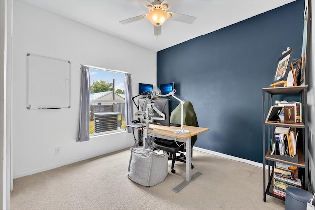 1026 Mohawk Ave NW, Palm Bay, FL 32907 - office space with a ceiling fan and carpet