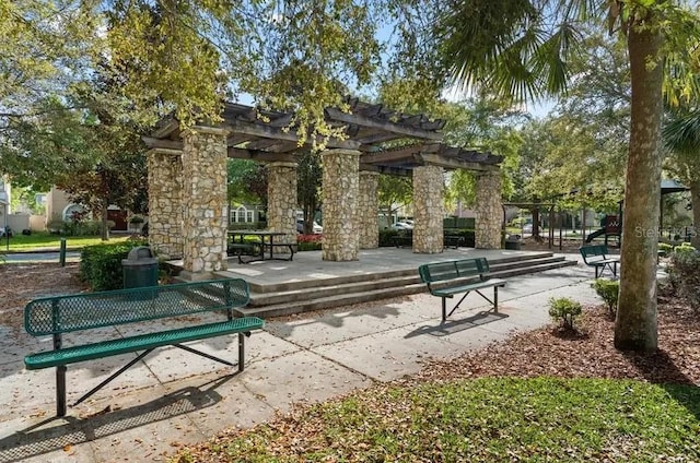 13303 Moss Park Ridge Dr, Orlando, FL 32832 - view of property's community featuring a pergola