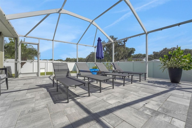 122 Amber Blvd, Auburndale, FL 33823 - view of patio featuring a lanai
