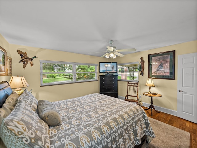 2213 Woodbine Ave, Lakeland, FL 33803 - bedroom featuring wood finished floors and ceiling fan