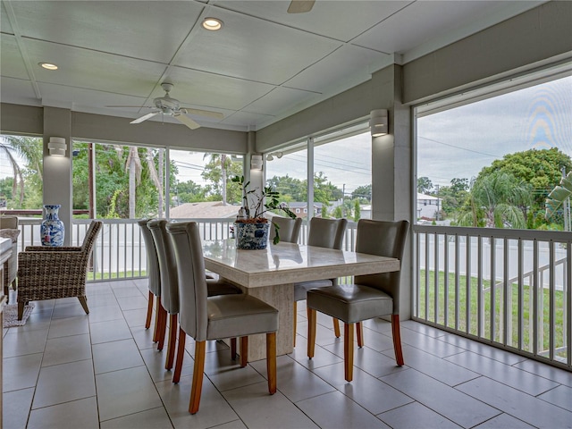 2213 Woodbine Ave, Lakeland, FL 33803 - sunroom / solarium featuring healthy amount of natural light, tile patterned floors, and recessed lighting