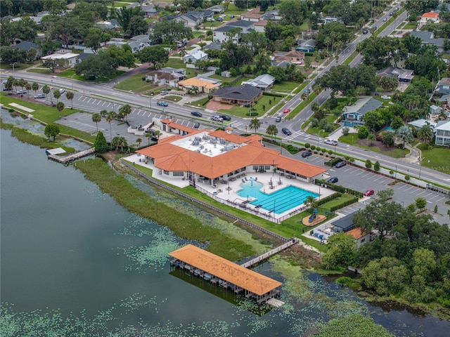 2213 Woodbine Ave, Lakeland, FL 33803 - aerial view of a large body of water and a pool area