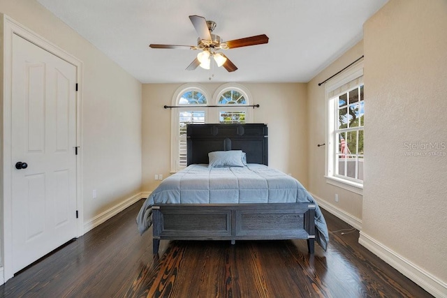 207 W Maxwell St, Lakeland, FL 33803 - bedroom with wood finished floors and ceiling fan