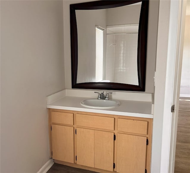 132 Mckean St Unit A, B, Auburndale, FL 33823 - bathroom with vanity and wood finished floors