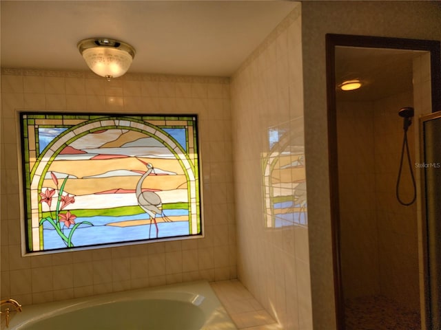 1842 Pinnacle Dr, Lakeland, FL 33813 - full bathroom with a garden tub and a stall shower