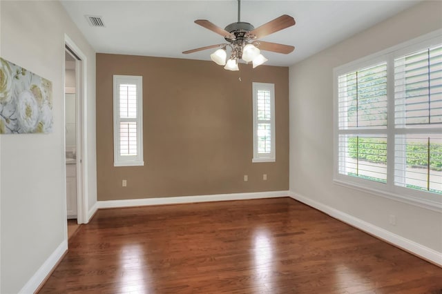 2929 Mission Lakes Dr Unit 10, Lakeland, FL 33803 - spare room featuring plenty of natural light, wood finished floors, and ceiling fan
