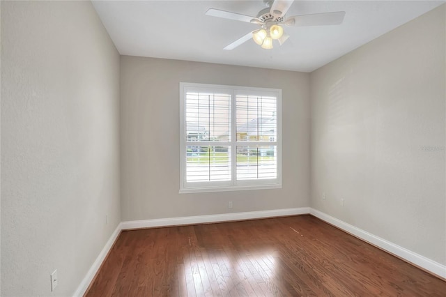 2929 Mission Lakes Dr Unit 10, Lakeland, FL 33803 - empty room with wood finished floors and ceiling fan
