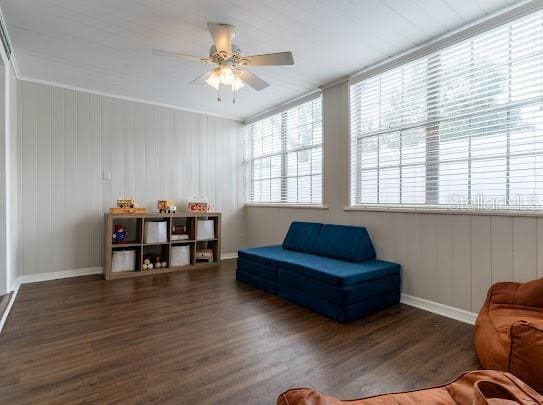 1420 S Lincoln Ave, Lakeland, FL 33803 - sitting room featuring a ceiling fan and wood finished floors