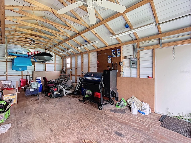310 Keystone Rd, Auburndale, FL 33823 - garage featuring a ceiling fan