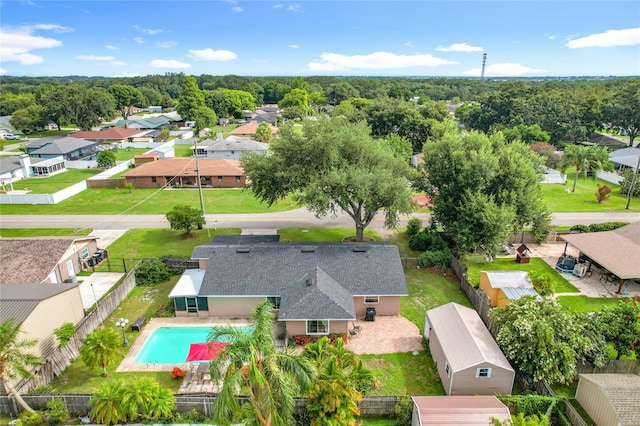 310 Keystone Rd, Auburndale, FL 33823 - aerial perspective of suburban area featuring a pool area