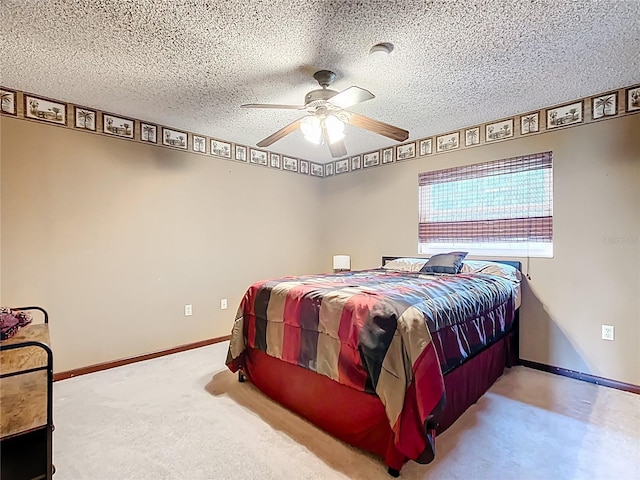 310 Keystone Rd, Auburndale, FL 33823 - carpeted bedroom featuring ceiling fan and a textured ceiling
