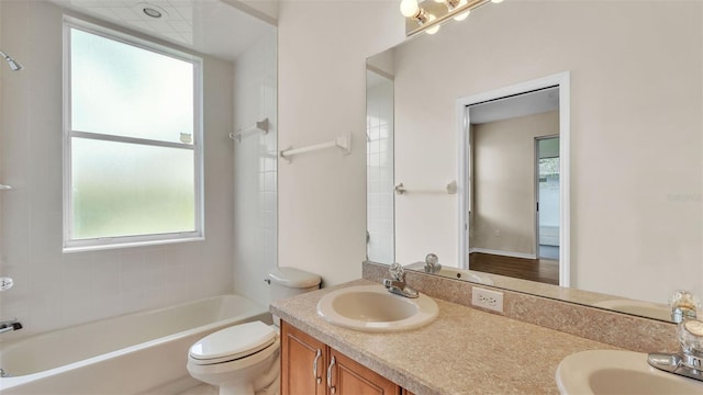 4445 Pebble Pointe Dr, Lakeland, FL 33813 - bathroom with double vanity and shower / tub combination