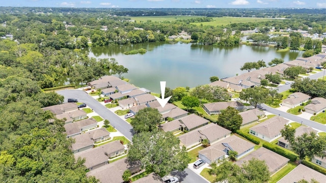 4445 Pebble Pointe Dr, Lakeland, FL 33813 - aerial view of residential area featuring a large body of water