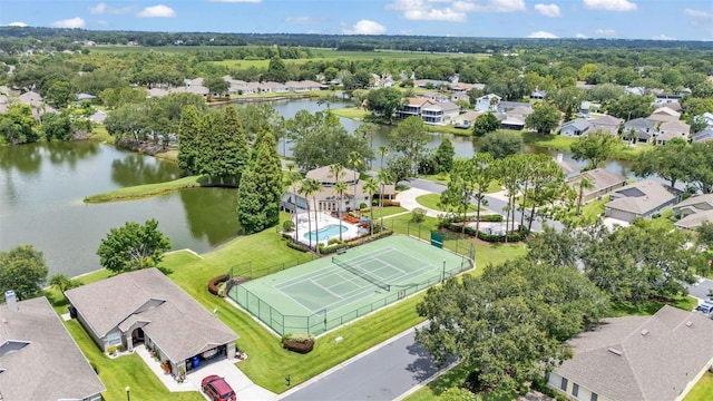 4445 Pebble Pointe Dr, Lakeland, FL 33813 - aerial perspective of suburban area with a large body of water
