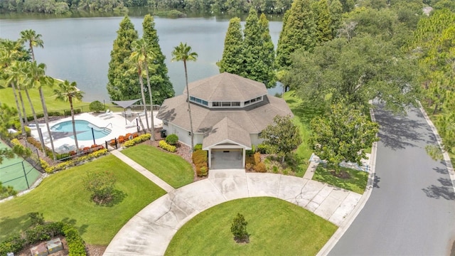 4445 Pebble Pointe Dr, Lakeland, FL 33813 - bird's eye view of a large body of water and a pool