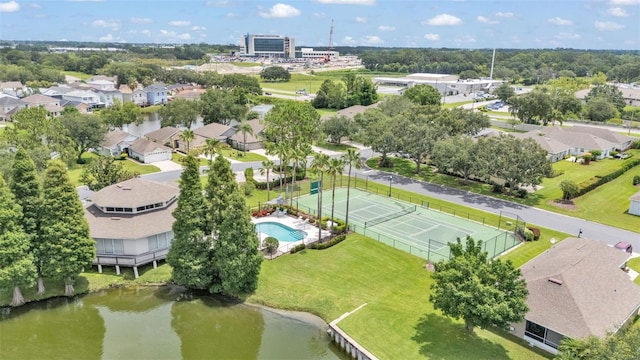 4445 Pebble Pointe Dr, Lakeland, FL 33813 - aerial view of residential area featuring a pool area