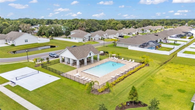 1095 Woodland Oaks Dr, Lakeland, FL 33813 - aerial view of residential area with a pool