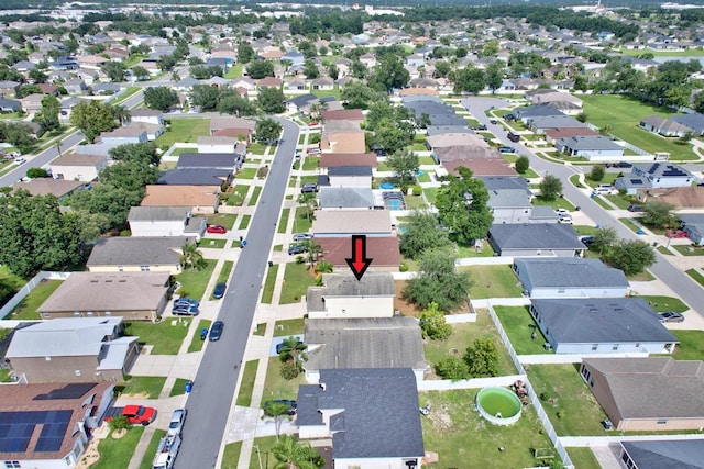 3782 Rollingsford Cir, Lakeland, FL 33810 - aerial view of property and surrounding area with nearby suburban area