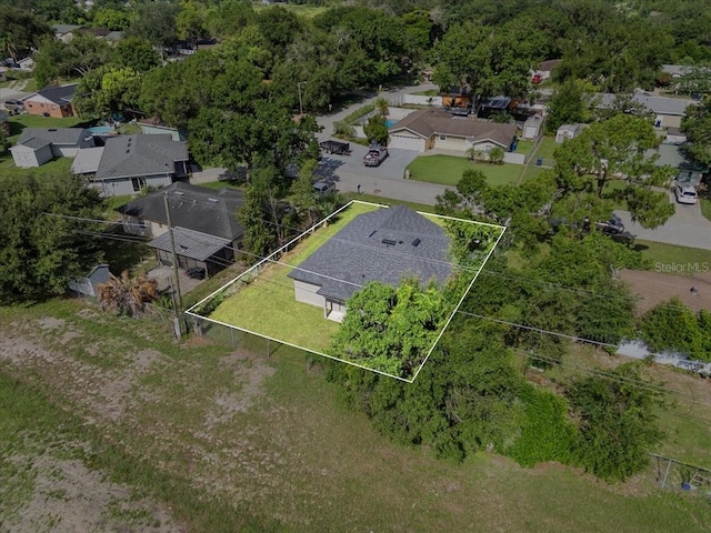 3063 Lantana Cir, Auburndale, FL 33823 - aerial view of residential area featuring property boundaries highlighted
