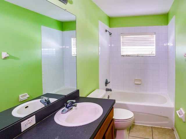 1911 Wind Meadows Dr, Bartow, FL 33830 - bathroom featuring vanity, tile patterned floors, and shower / tub combination