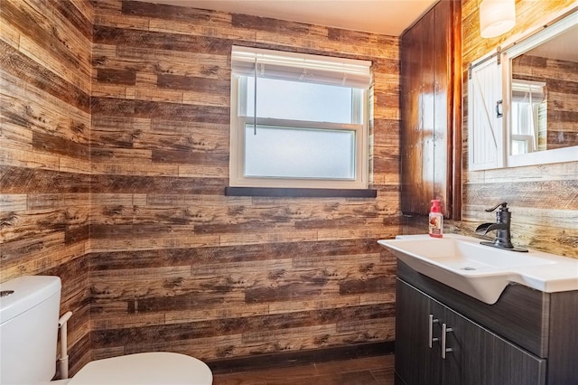 252 W Brookins Ave, Eagle Lake, FL 33839 - half bathroom with vanity and wood walls