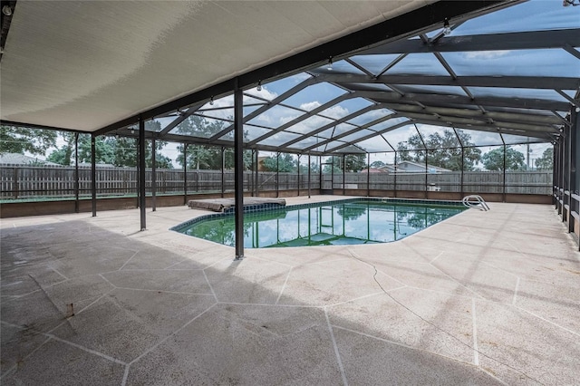252 W Brookins Ave, Eagle Lake, FL 33839 - view of pool with a fenced backyard, a patio area, and a lanai