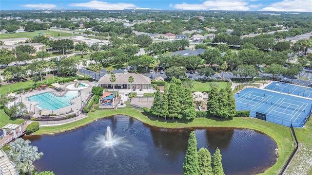 11607 Hammocks Glade Dr, Riverview, FL 33569 - aerial view of property and surrounding area featuring a pool and a large body of water