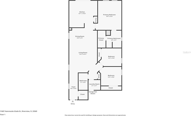 11607 Hammocks Glade Dr, Riverview, FL 33569 - view of room layout