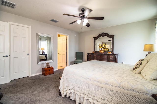 8031 Brookeshire Dr, Lakeland, FL 33809 - carpeted bedroom featuring baseboards and a ceiling fan
