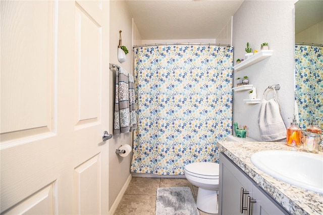 8031 Brookeshire Dr, Lakeland, FL 33809 - full bath featuring vanity, tile patterned floors, and curtained shower