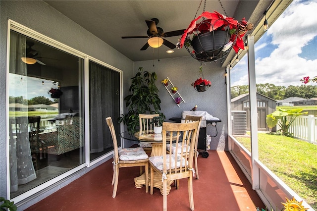 8031 Brookeshire Dr, Lakeland, FL 33809 - sunroom / solarium with a ceiling fan