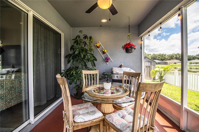 8031 Brookeshire Dr, Lakeland, FL 33809 - sunroom / solarium featuring ceiling fan