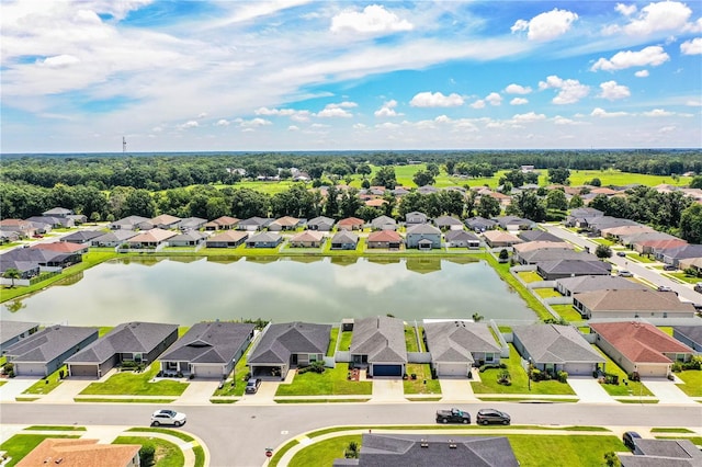 8031 Brookeshire Dr, Lakeland, FL 33809 - aerial perspective of suburban area with a large body of water