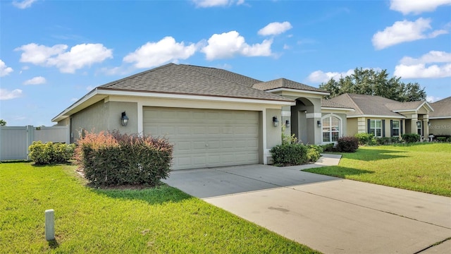 1156 Normandy Heights Cir, Winter Haven, FL 33880 - single story home featuring stucco siding, an attached garage, concrete driveway, and roof with shingles