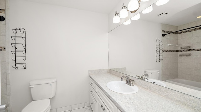 6504 Hereford Dr, Lakeland, FL 33810 - full bath with vanity,  shower combination, and tile patterned floors