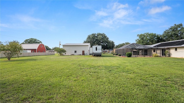 6504 Hereford Dr, Lakeland, FL 33810 - view of yard with glass enclosure