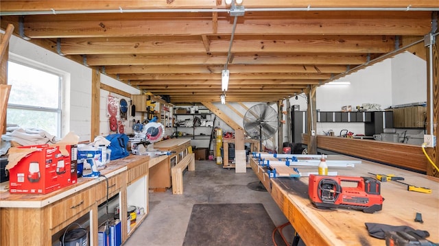 6504 Hereford Dr, Lakeland, FL 33810 - below grade area featuring a workshop area