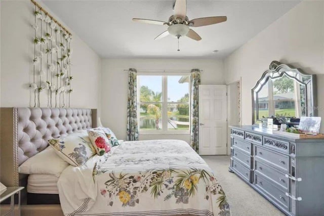 3999 Whistlewood Cir, Lakeland, FL 33811 - bedroom featuring light carpet and a ceiling fan