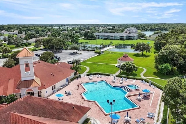 3999 Whistlewood Cir, Lakeland, FL 33811 - drone / aerial view of a pool