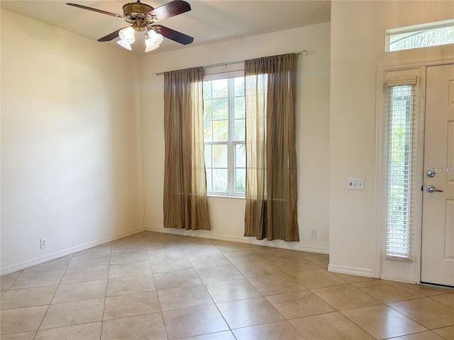 3999 Whistlewood Cir, Lakeland, FL 33811 - tiled foyer with plenty of natural light and ceiling fan