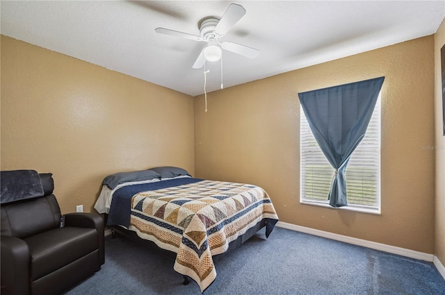735 Virginia Ave, Auburndale, FL 33823 - carpeted bedroom featuring baseboards and ceiling fan